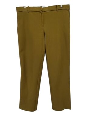 Ann Taylor Olive Green Ankle Pants Sz 10 | Cropped Workwear Trousers | Business